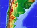 Mapa de relieve de Argentina