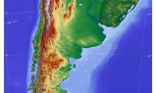 Mapa orográfico de Argentina