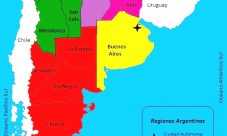 Mapa de regiones geográficas de Argentina