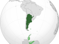 Mapa de ubicación geográfica de Argentina